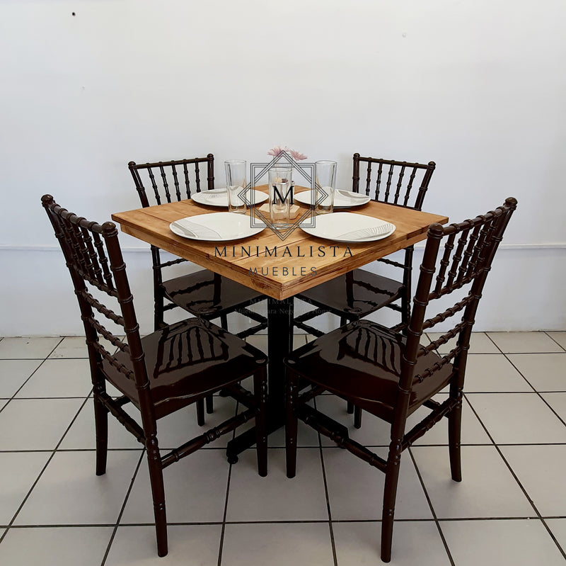 Mesa para Restaurante Campestre con 4 sillas Julie