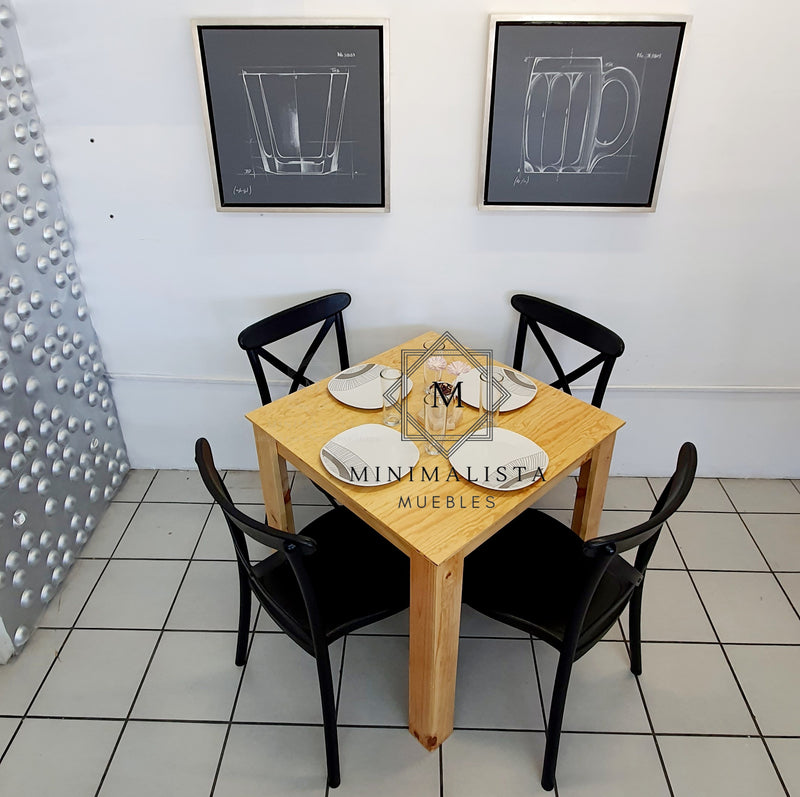 Mesa para Restaurante Vintage Madera con sillas Diana PP