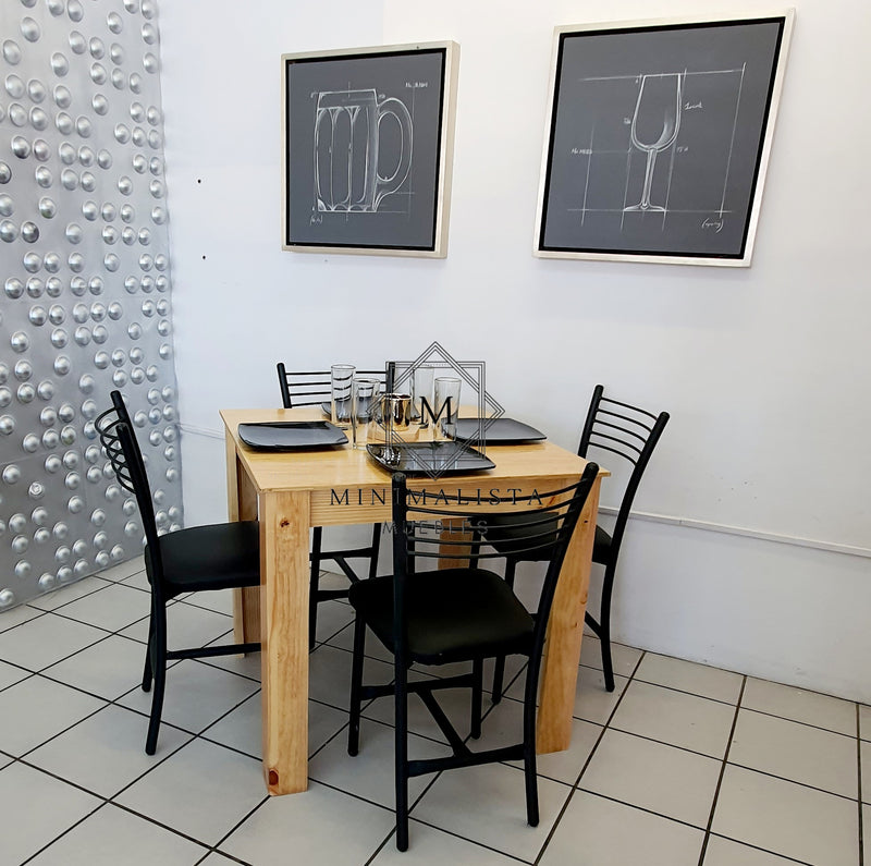 Mesa para Restaurante Vintage Madera con sillas Maria