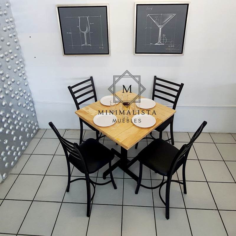 Mesa para Restaurante Campestre con 4 sillas Verano