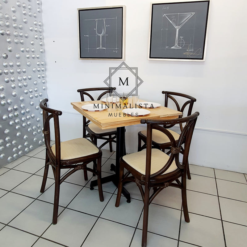 Mesa para Restaurante Campestre con 4 sillas Cian MD