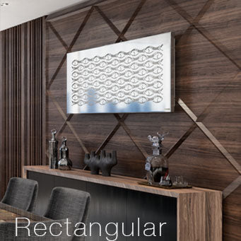 Lámpara decorativa de pared rectangular en acero inoxidable